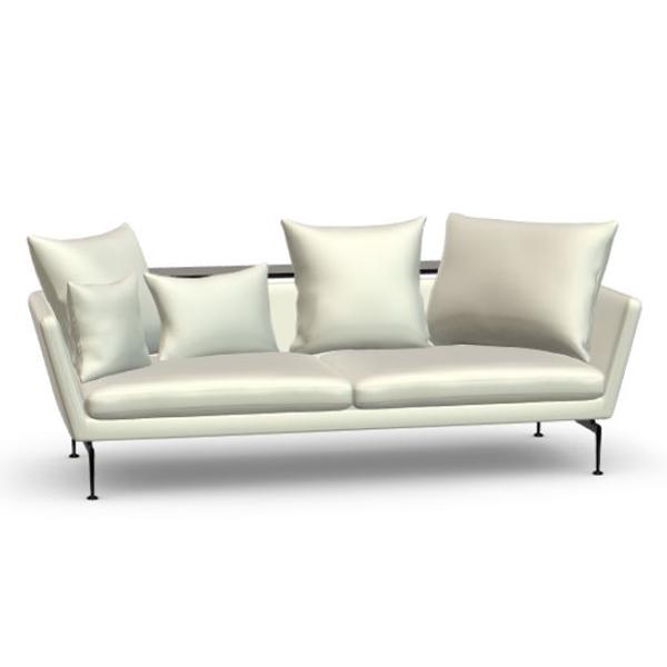Suita Three-Seater Sofa With Pointed Back Cuhsions Sofa Vitra