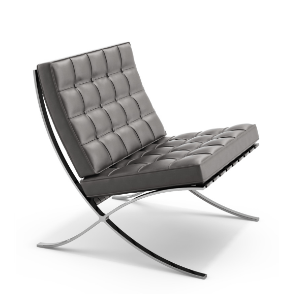 Barcelona Chair lounge chair Knoll chrome plated Volo Flint