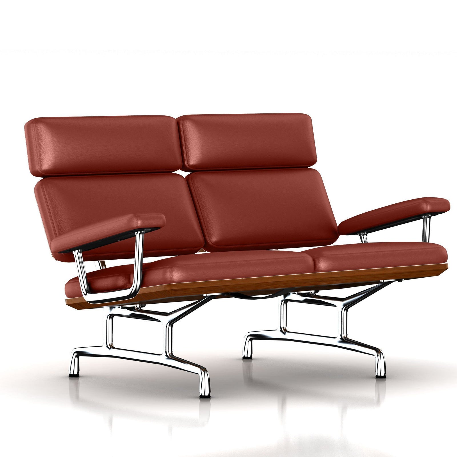 Eames 2-Seat Sofa by Herman Miller Sofa herman miller Walnut Canyon Leather