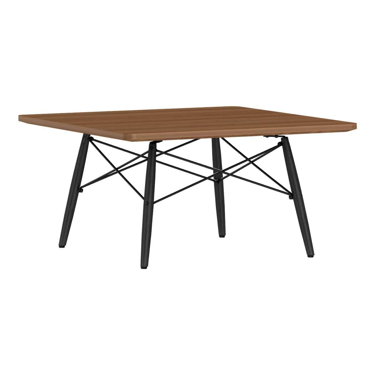 Eames Square Dowel Leg Coffee Table Coffee Tables herman miller Walnut Ebony +$30.00 Chrome +$15.00