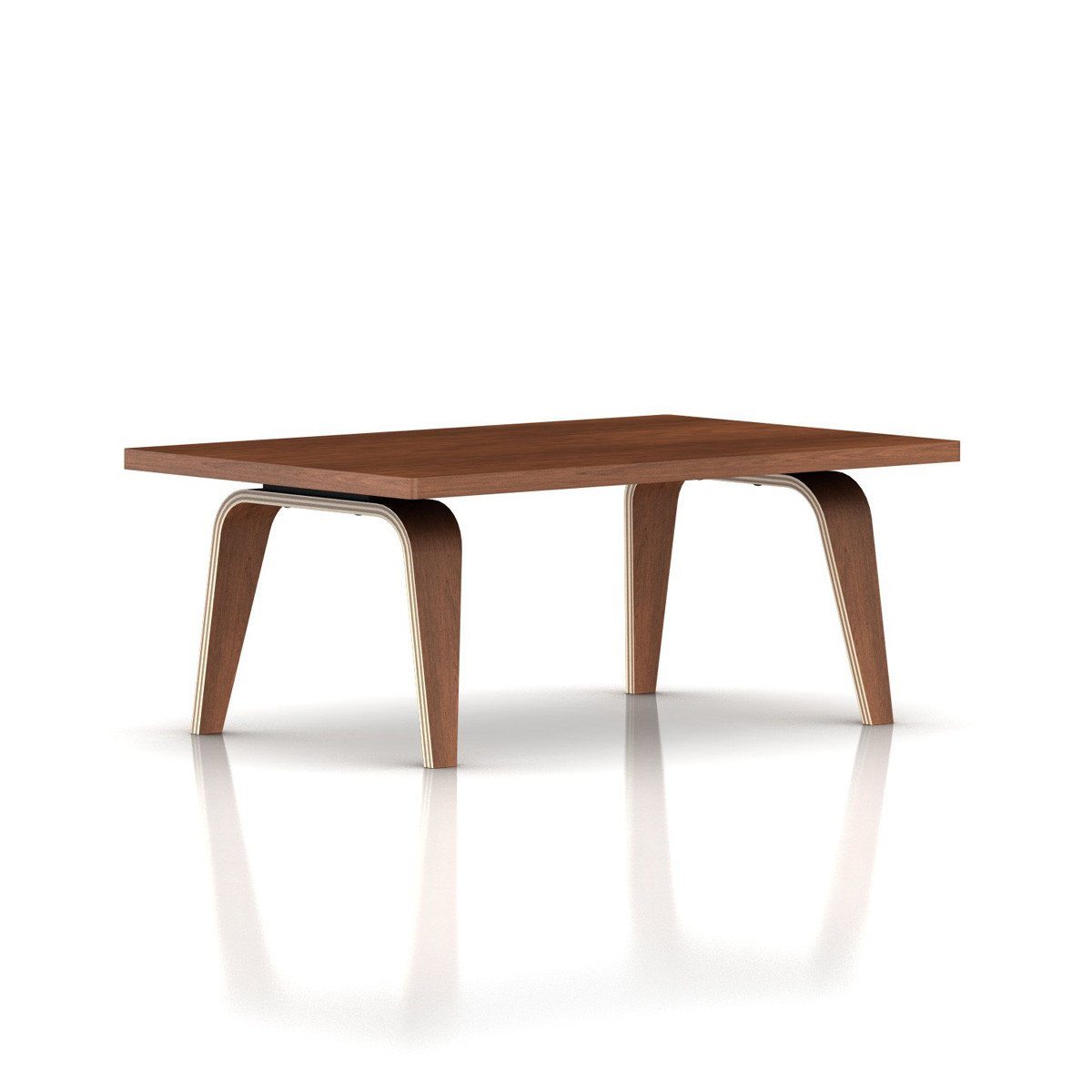 Eames Rectangular Coffee Table / Veneer Top with Veneer Edge Coffee Tables herman miller 36-inches Wide Walnut Top