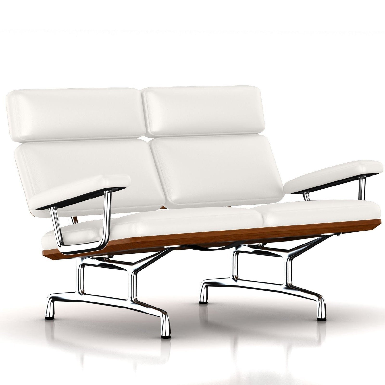 Eames 2-Seat Sofa by Herman Miller Sofa herman miller Walnut Ivory Leather