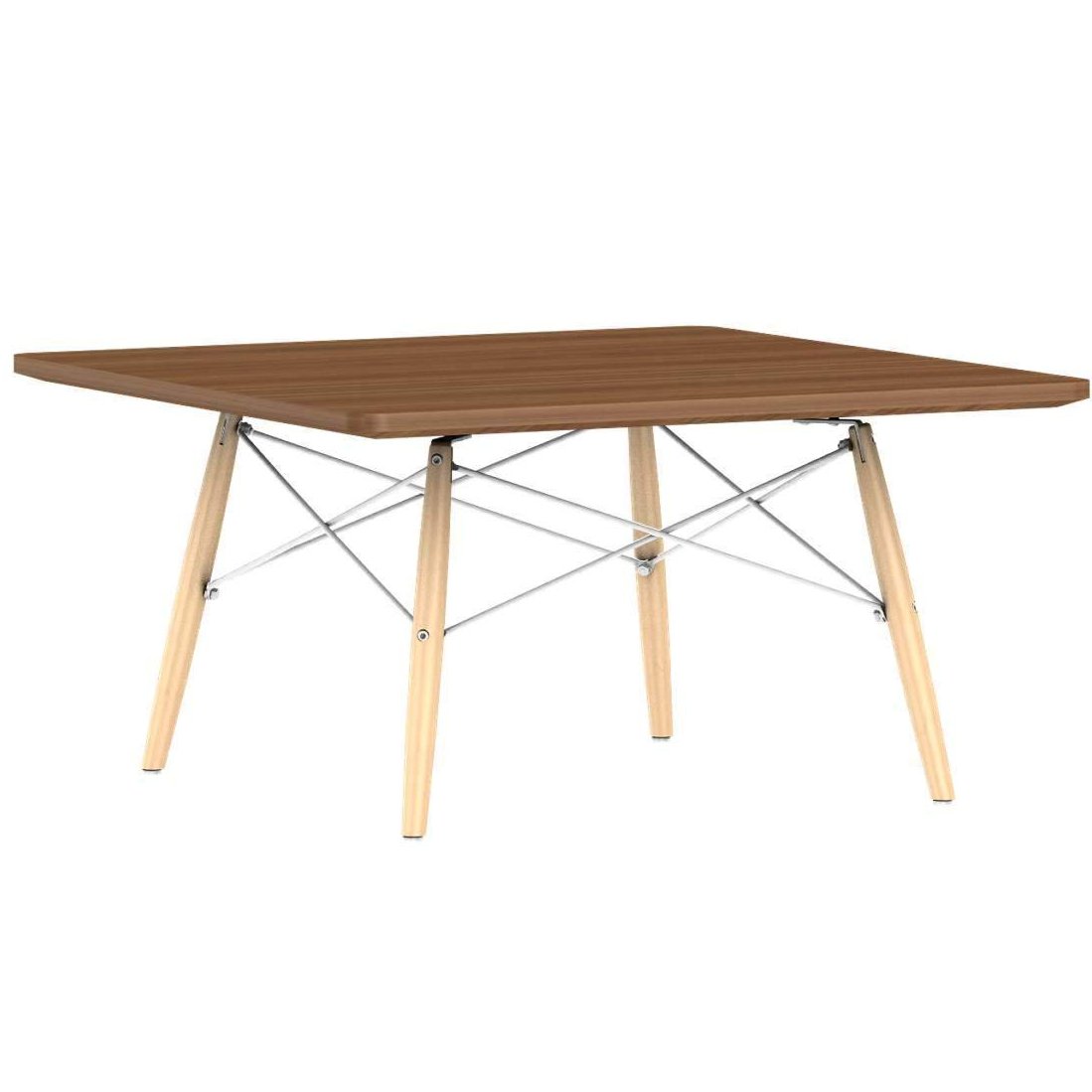 Eames Square Dowel Leg Coffee Table Coffee Tables herman miller Walnut Natural Maple White