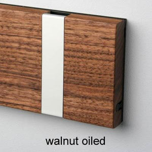 Knax Horizontal Wood Coat by Loca walnut oiled & aluminum