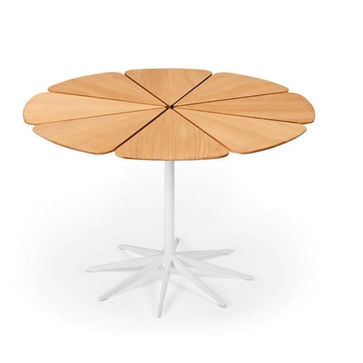 Petal Dining Table Outdoors Knoll Teak Petals +$81.00 White
