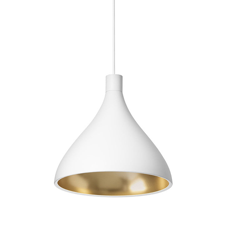 Swell Medium Pendant hanging lamps Pablo White/Brass