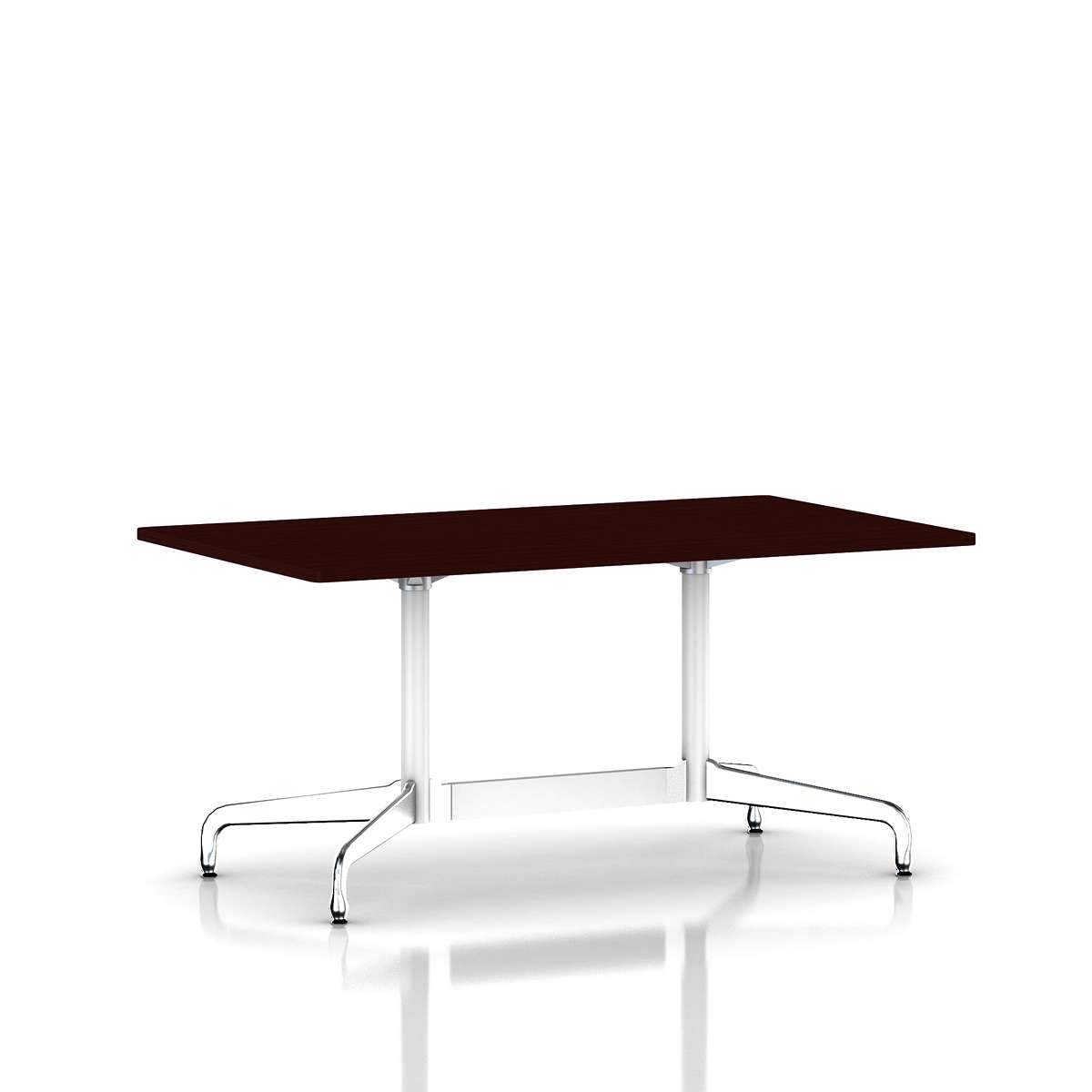 Eames Rectangular Table Dining Tables herman miller White Dark Mahogany Veneer +$505.00