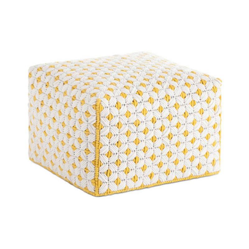 Silai Small Pouf Pouf Gan Yellow