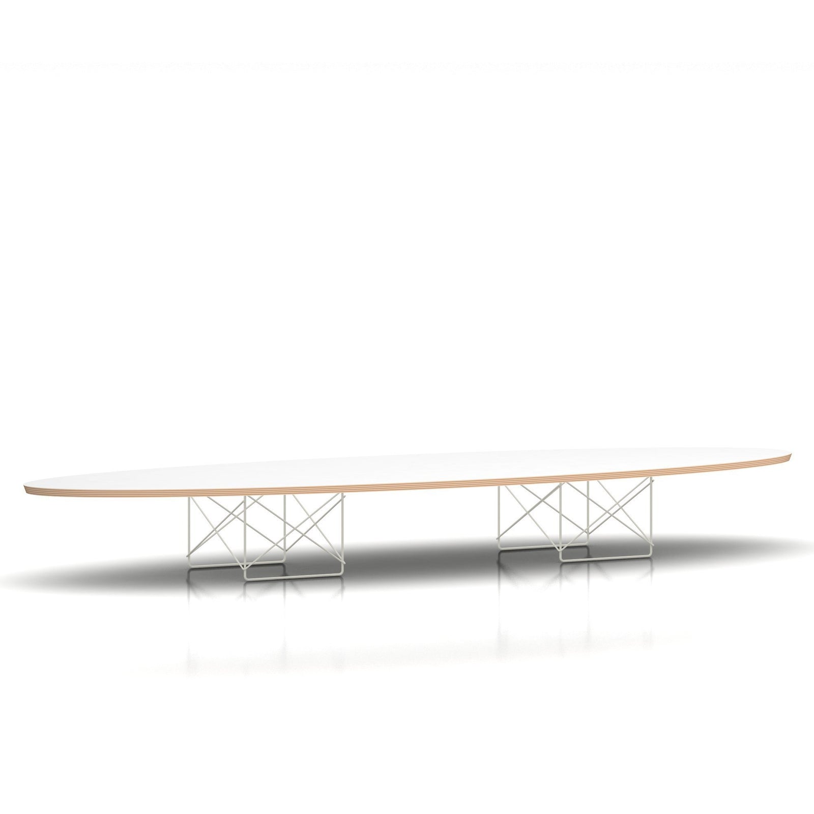 Eames Elliptical Table Coffee Tables herman miller Studio White Top White Base