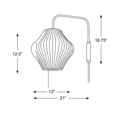 Nelson Pear Wall Sconce wall / ceiling lamps herman miller