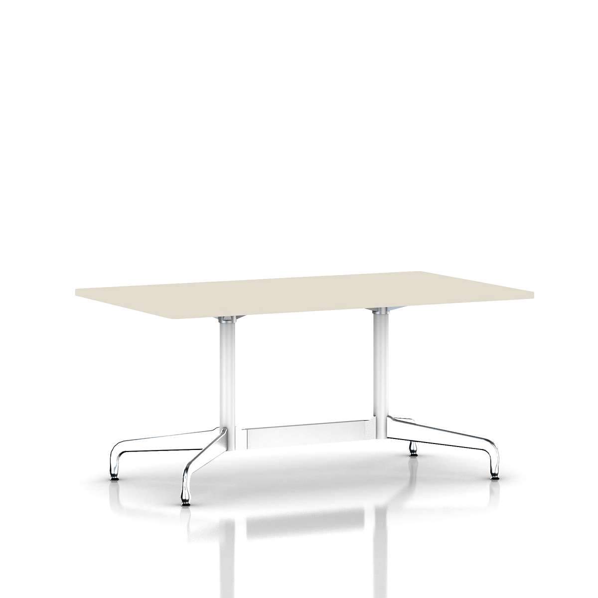 Eames Rectangular Table Dining Tables herman miller White Soft White Laminate
