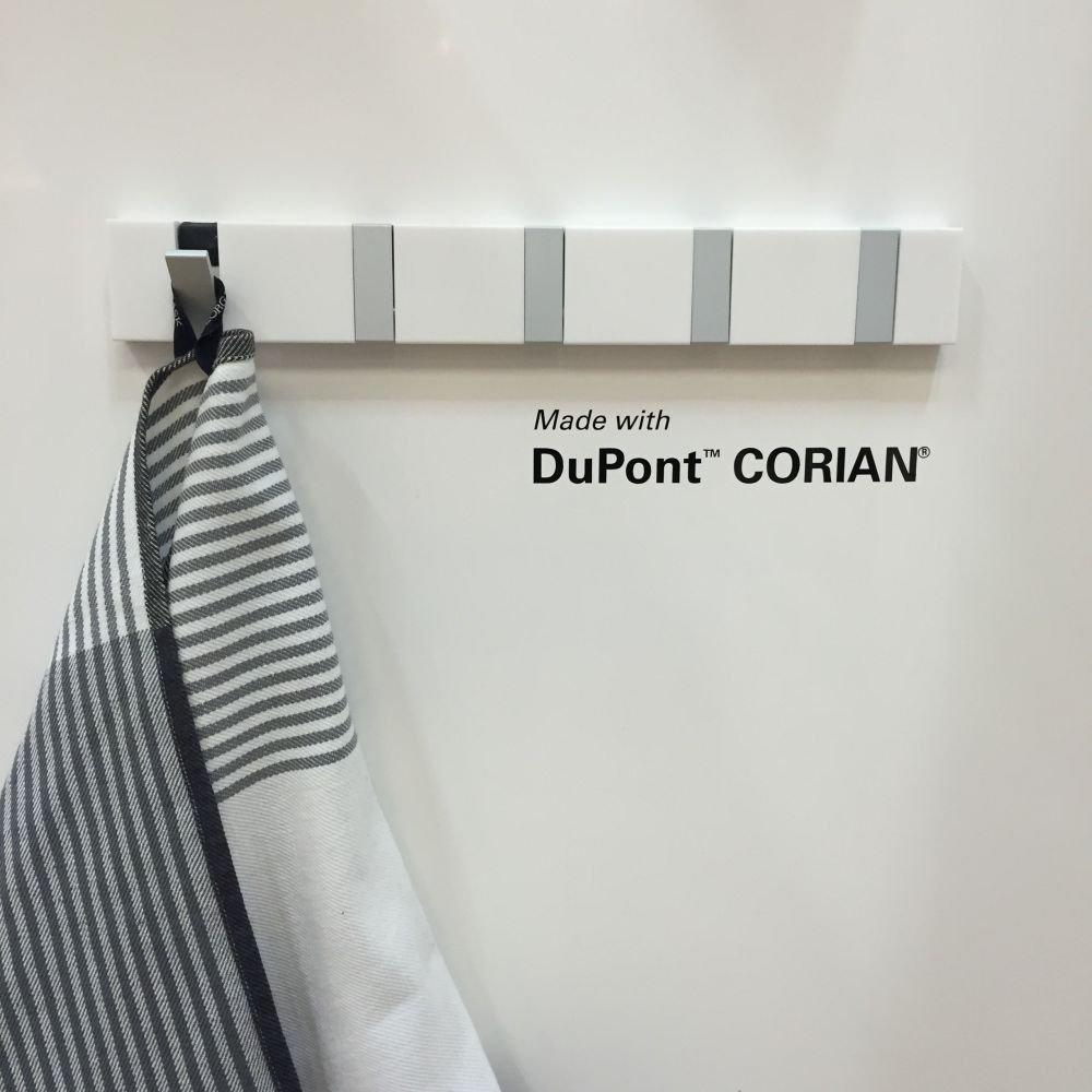 KNAX Lite Coat Hooks Loca 5 Hooks (33CM) White