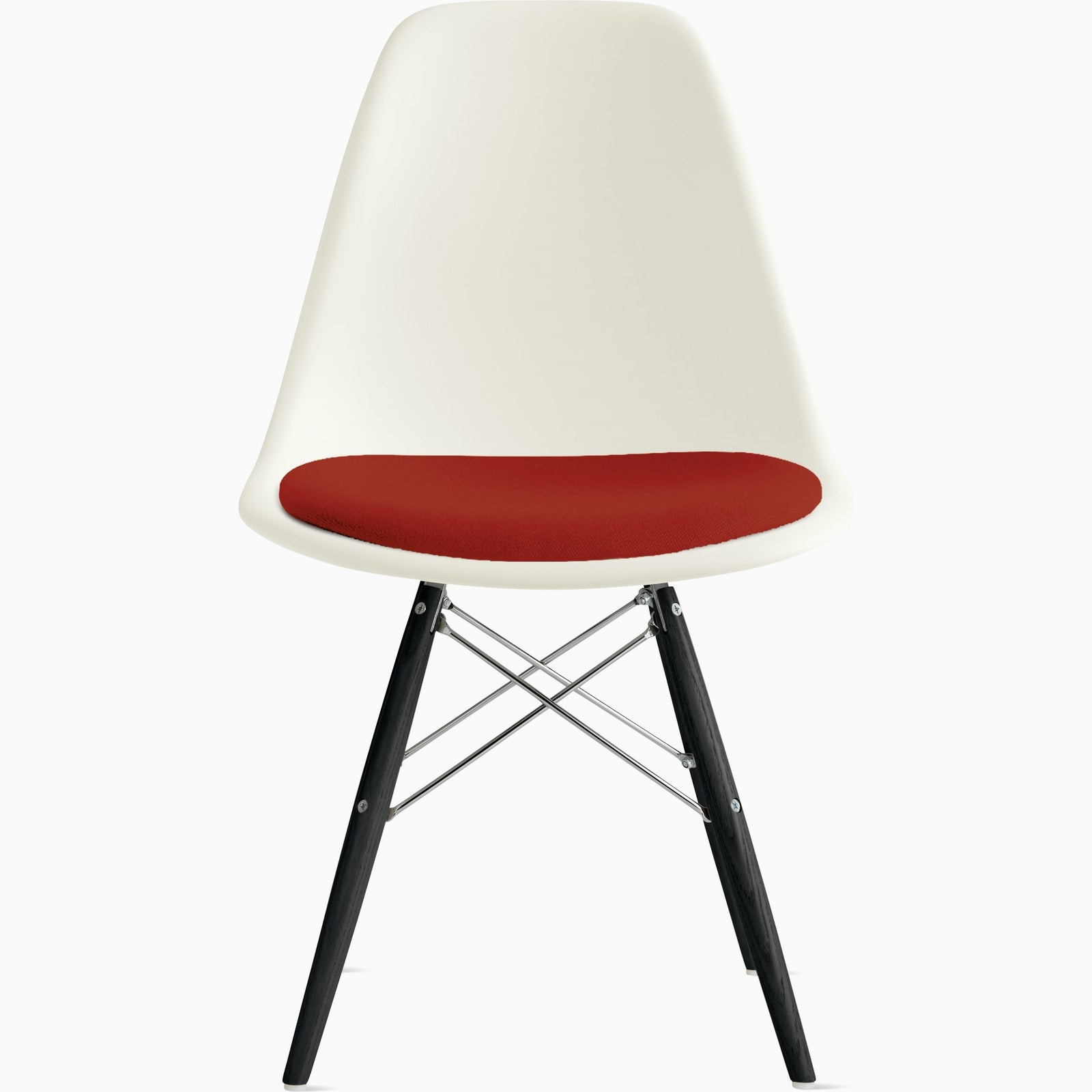Eames Molded Dowel Base Side Chair with Seat Pad Side/Dining herman miller