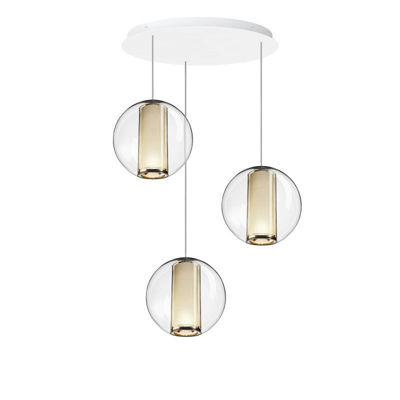 Bel Occhio Multi-Light Pendant hanging light Pablo White 3 Lights