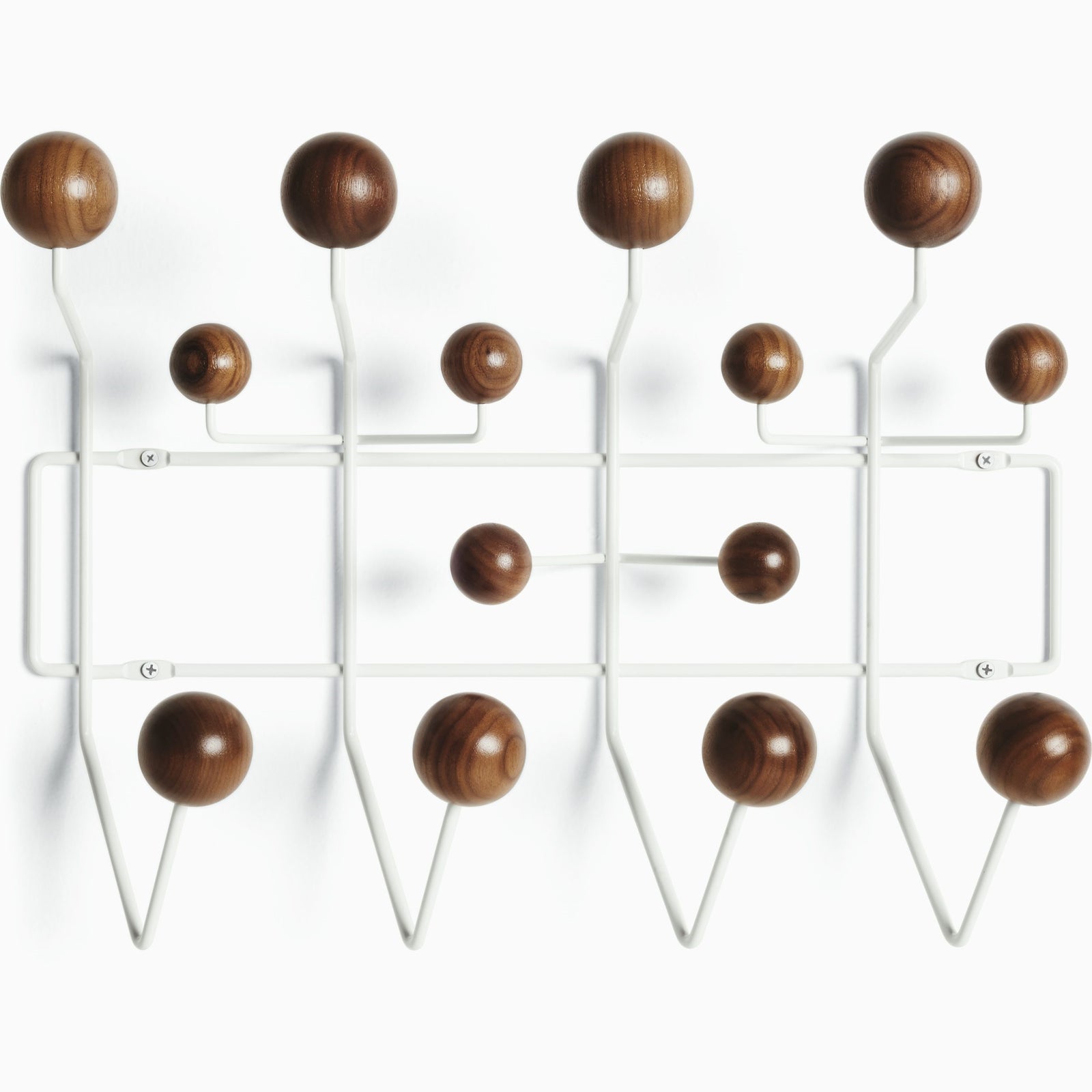 Eames Hang It All Coat Rack Coat Hooks herman miller White Frame - Walnut Spheres +$100.00