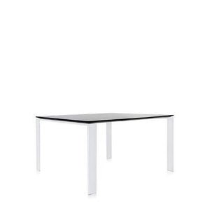 Four Table - Laminate Top Dining Tables Kartell Square - 51" +$195.00 White Body/Black Top 