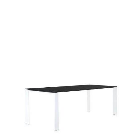 Four Table - Laminate Top Dining Tables Kartell Large - 88" +$620.00 White Body/Black Top