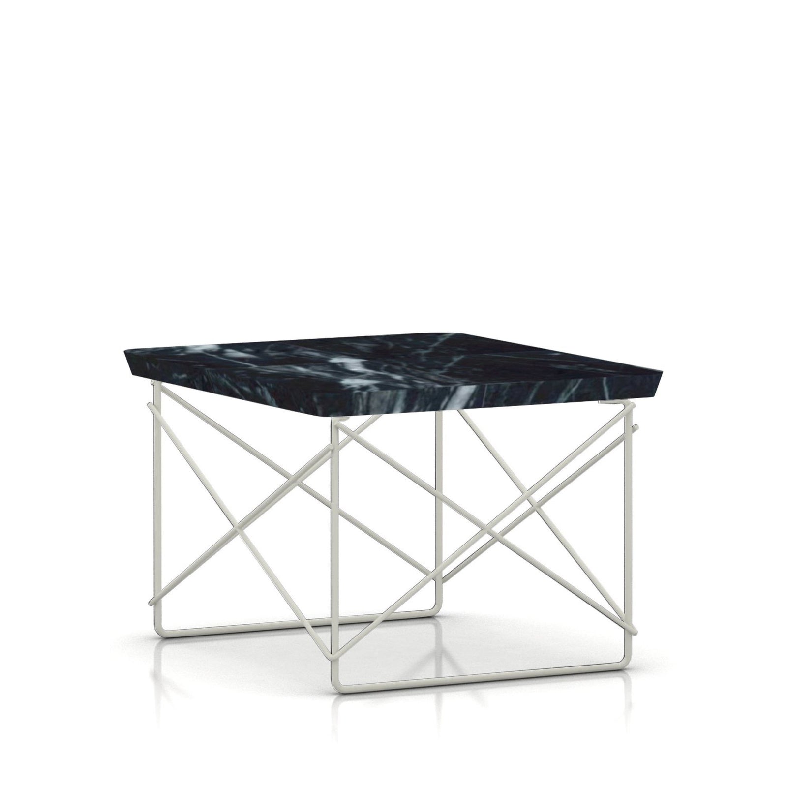 Eames Wire Base Low Table Outdoor Outdoors herman miller Wisconsin Black Marble Top - Add $100.00 White Base