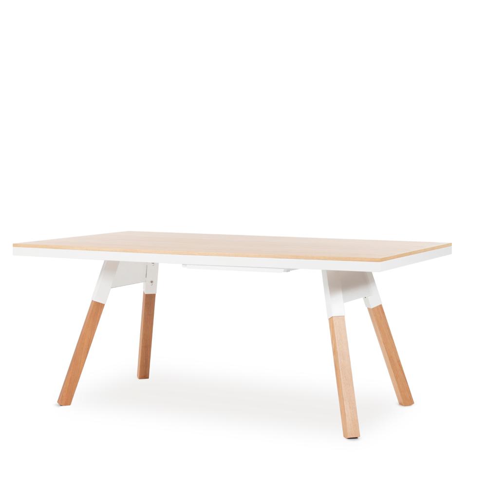 You and Me Wood Ping Pong Table - Indoor table RS Barcelona 180 - Small Oak and White