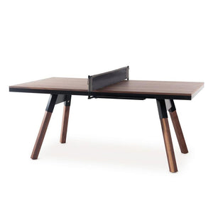 You and Me Wood Ping Pong Table - Indoor table RS Barcelona 180 - Small Walnut and Black 