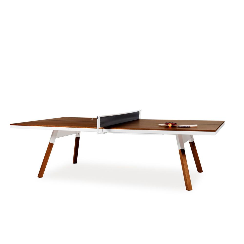 You and Me Wood Ping Pong Table - Indoor table RS Barcelona Standard Walnut and White