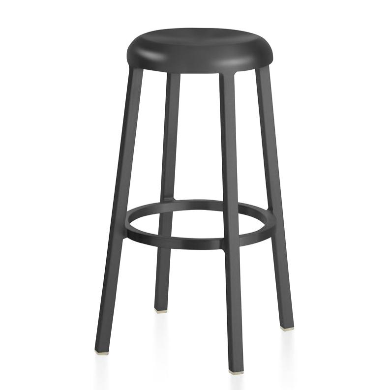 Za Stool Stools Emeco Bar Height Dark Grey
