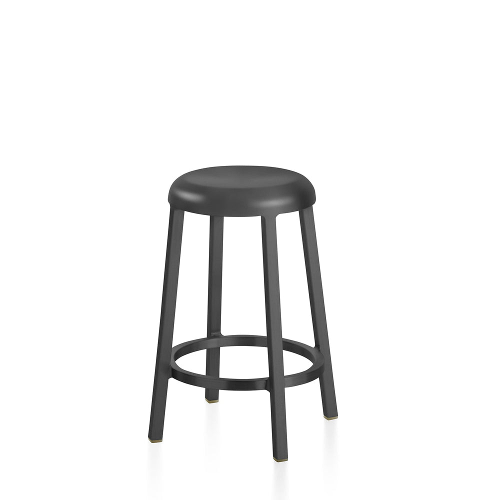 Za Stool Stools Emeco Counter Height Dark Grey