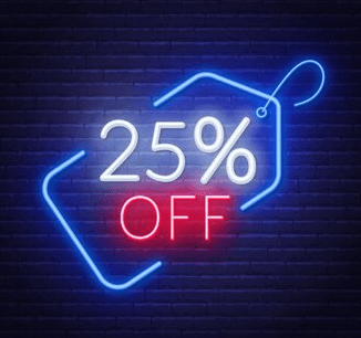 25% off