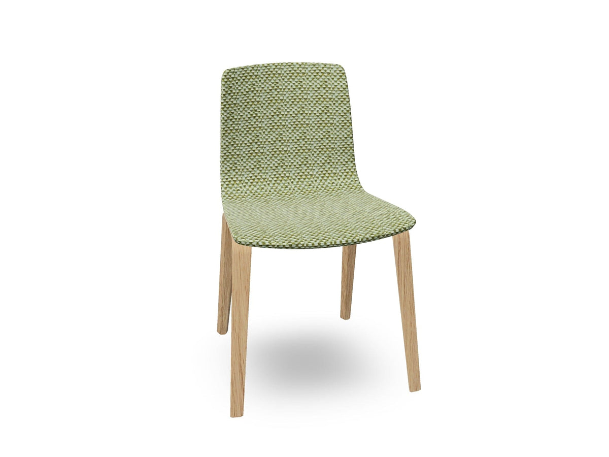 Aava 02-4 Wood Legs Chair With Fully Upholstered Chairs Arper 