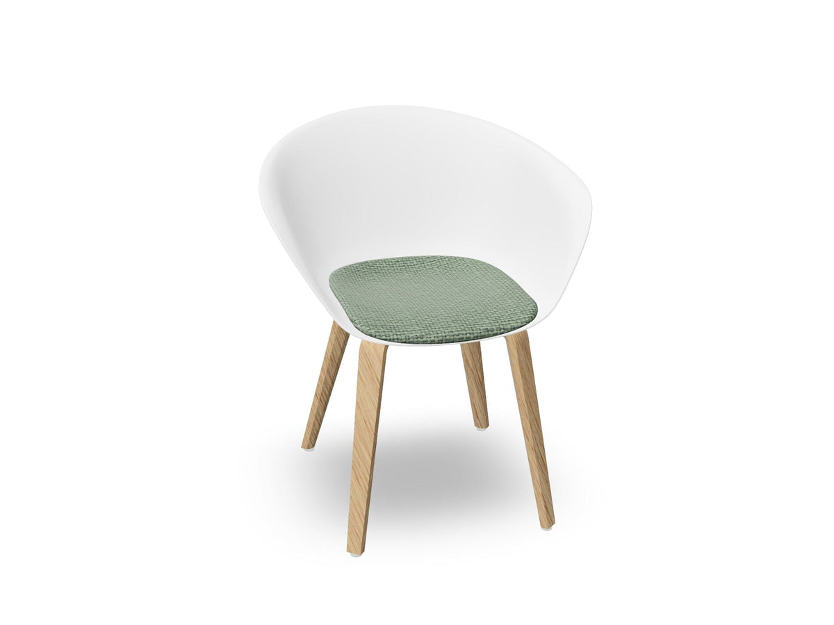 Duna 02 Wood Leg Chair With Seat Cushion Chairs Arper 