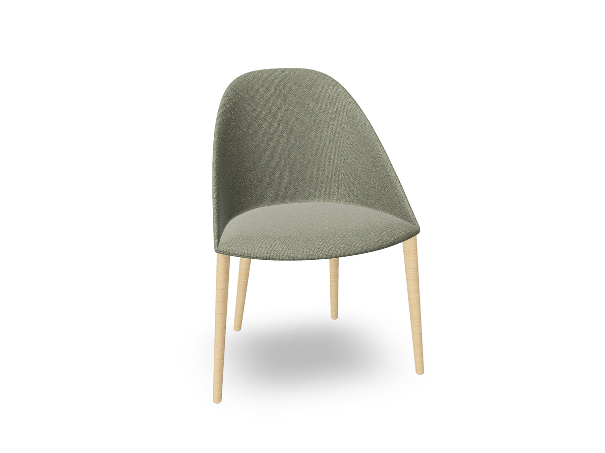 Cila Fully Upholstered Chair With Timber Oak Four-leg Base