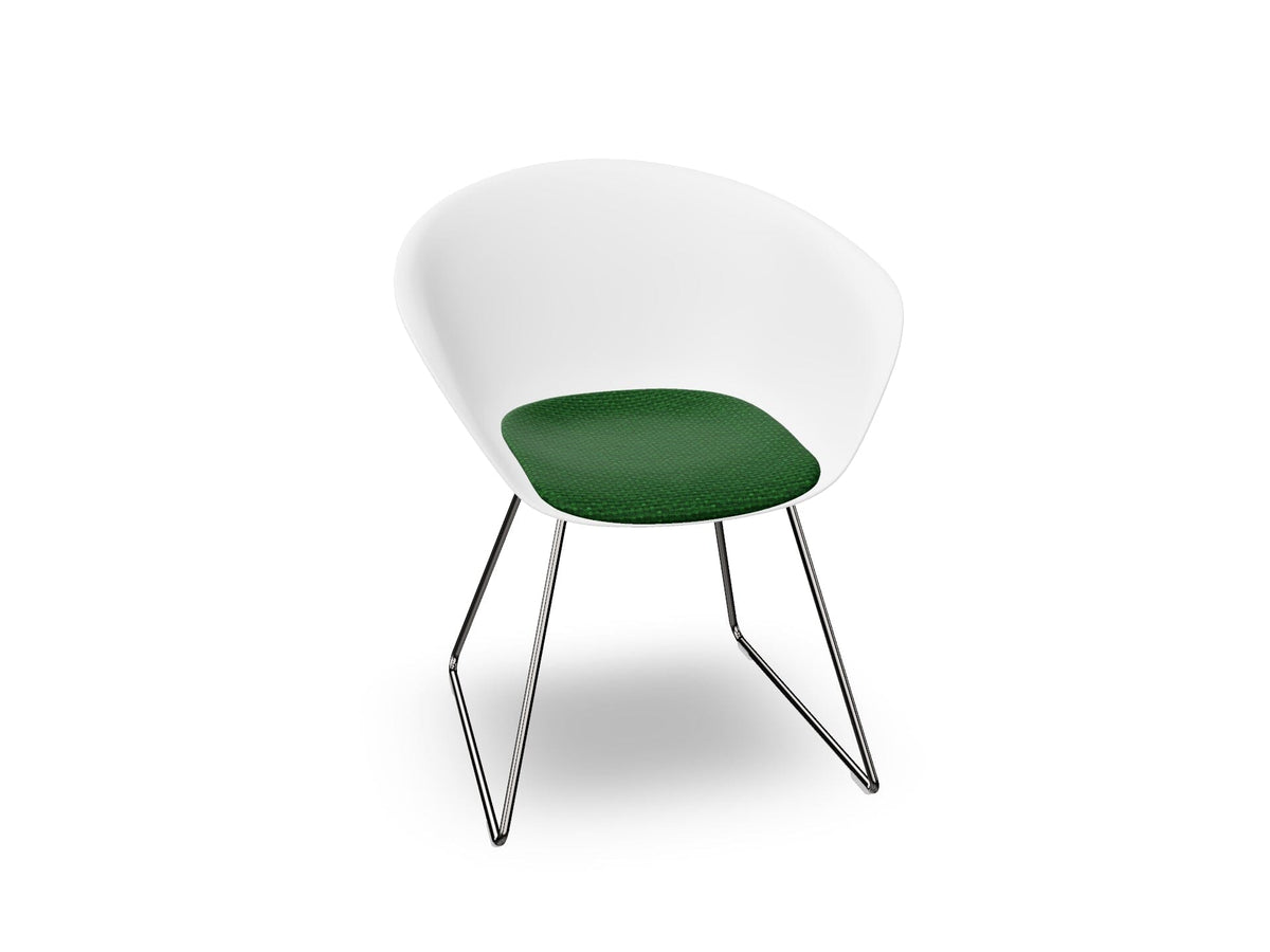 Duna 02 Sled Base Chair With Seat Cushion Chairs Arper 