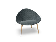 Adell 4 Leg Wood Lounge Chair With Fully Upholstered lounge chair Arper 