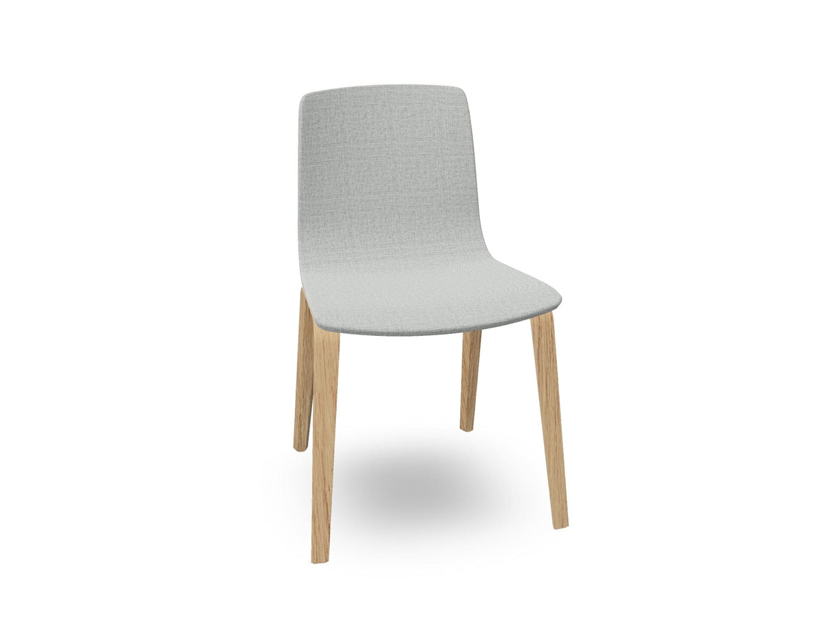 Aava 02-4 Wood Legs Chair With Fully Upholstered Chairs Arper 