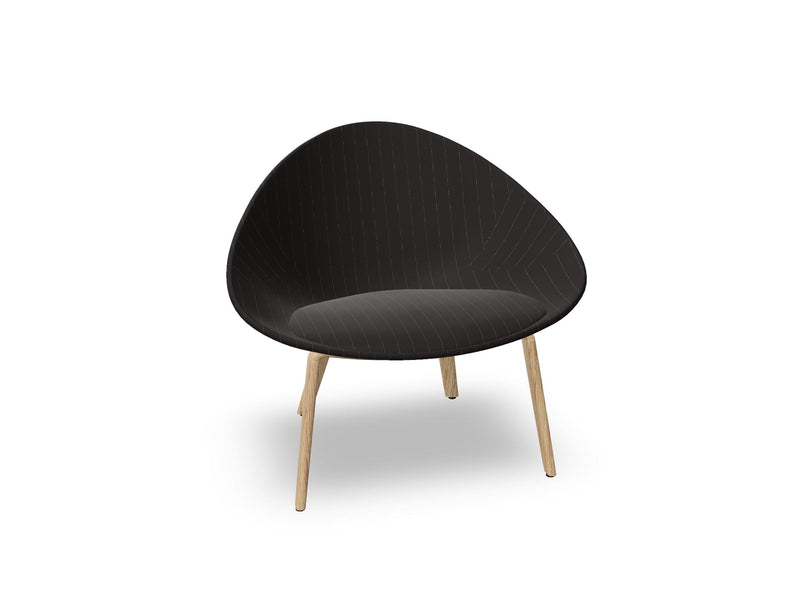 Adell 4 Leg Wood Lounge Chair With Fully Upholstered lounge chair Arper 