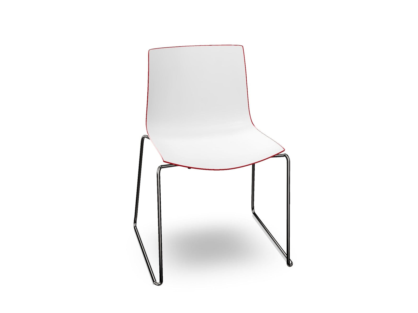 Catifa 46 Polypropylene Bi-Color Sled Base Chair Side/Dining Arper 