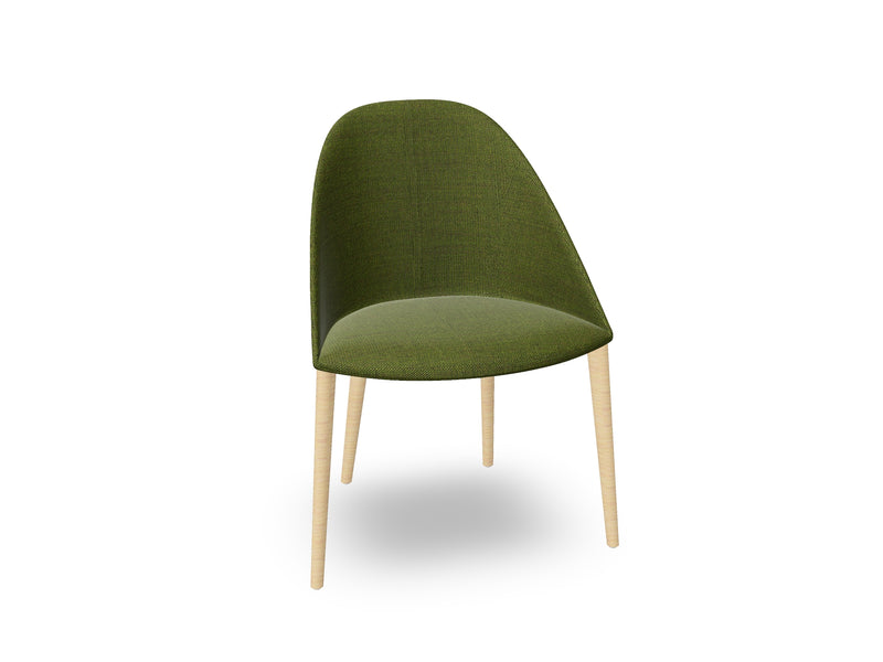 Cila Fully Upholstered Chair With Timber Oak Four-leg Base