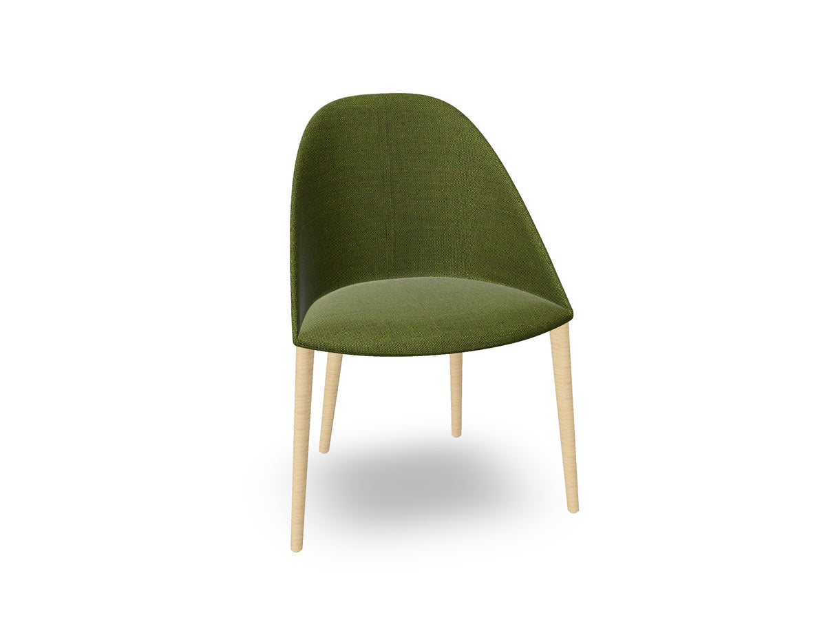 Cila Fully Upholstered Chair With Timber Oak Four-leg Base