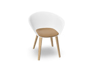 Duna 02 Wood Leg Chair With Seat Cushion Chairs Arper 