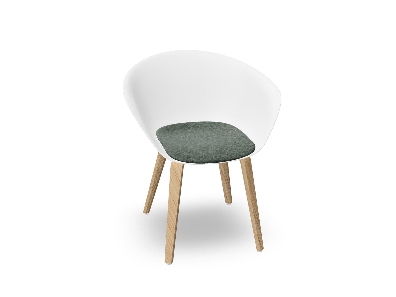 Duna 02 Wood Leg Chair With Seat Cushion Chairs Arper 