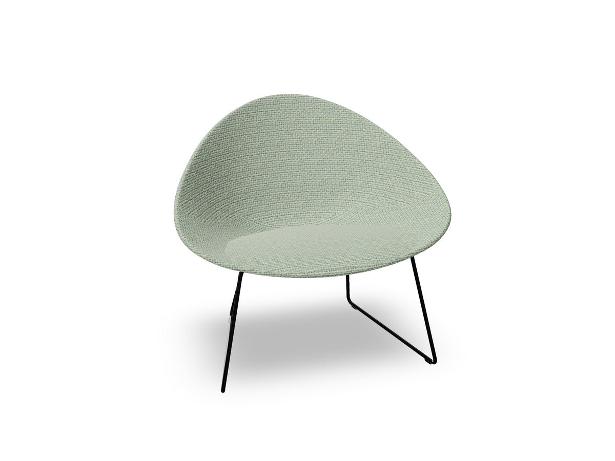 Adell Sled Base Lounge Chair With Fully Upholstered