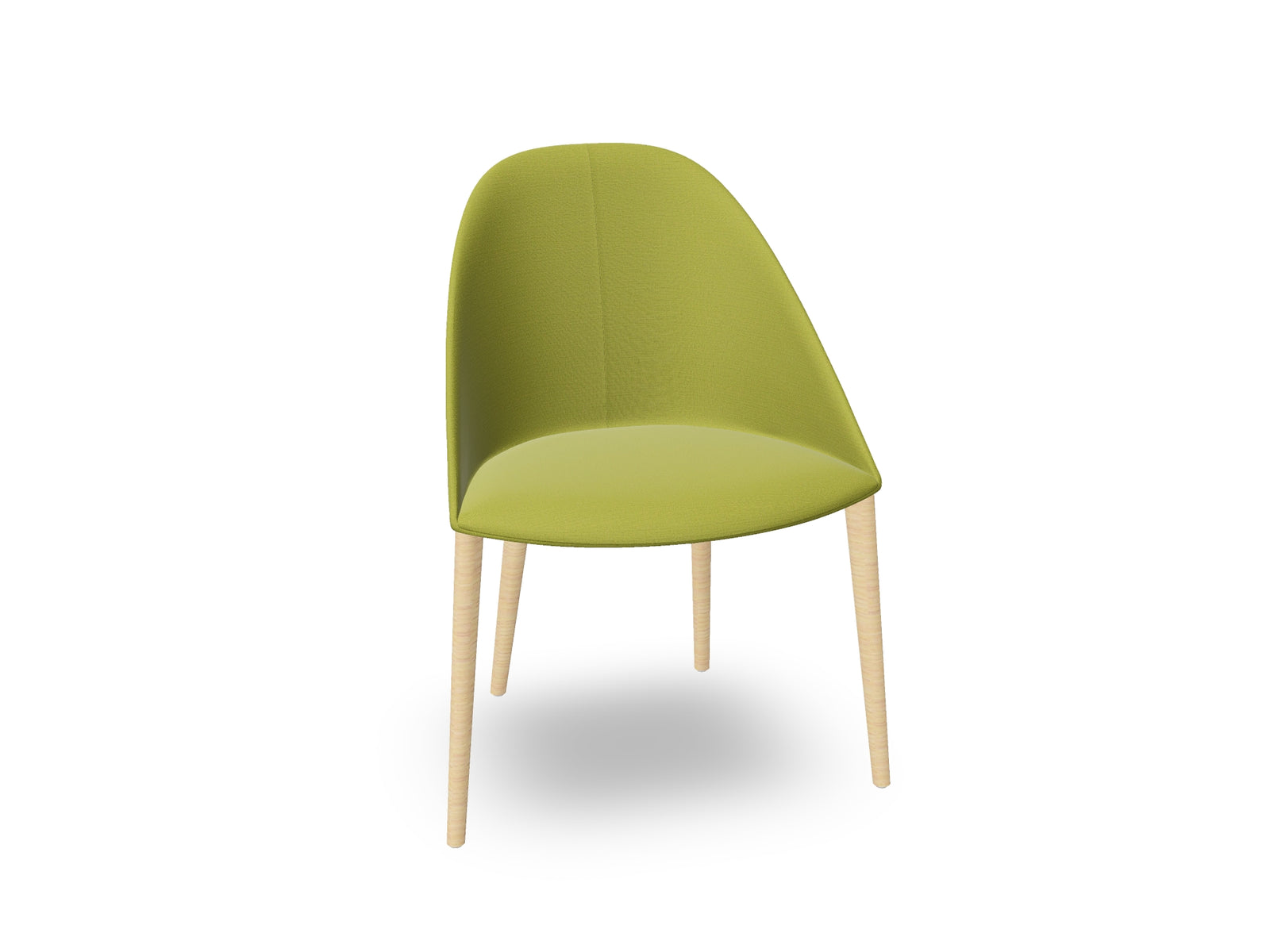 Cila Fully Upholstered Chair With Timber Oak Four-leg Base