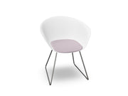 Duna 02 Sled Base Chair With Seat Cushion Chairs Arper 