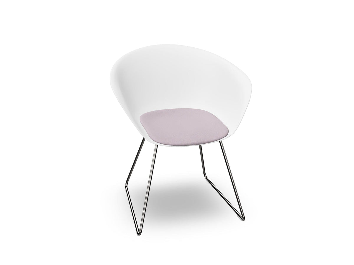 Duna 02 Sled Base Chair With Seat Cushion Chairs Arper 