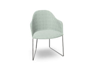 Cila Fully Upholstered Armchair With Sled Base Chairs Arper 