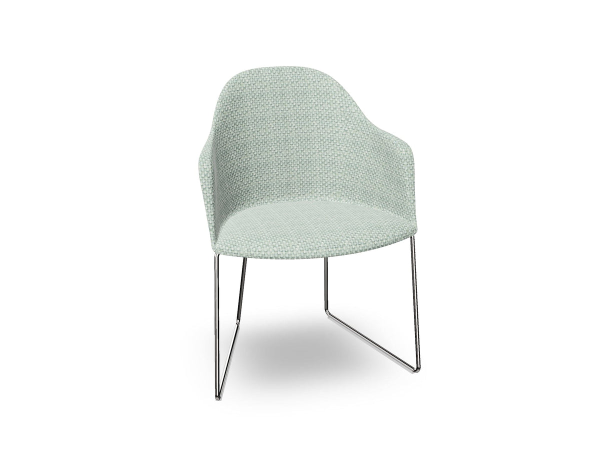 Cila Fully Upholstered Armchair With Sled Base Chairs Arper 