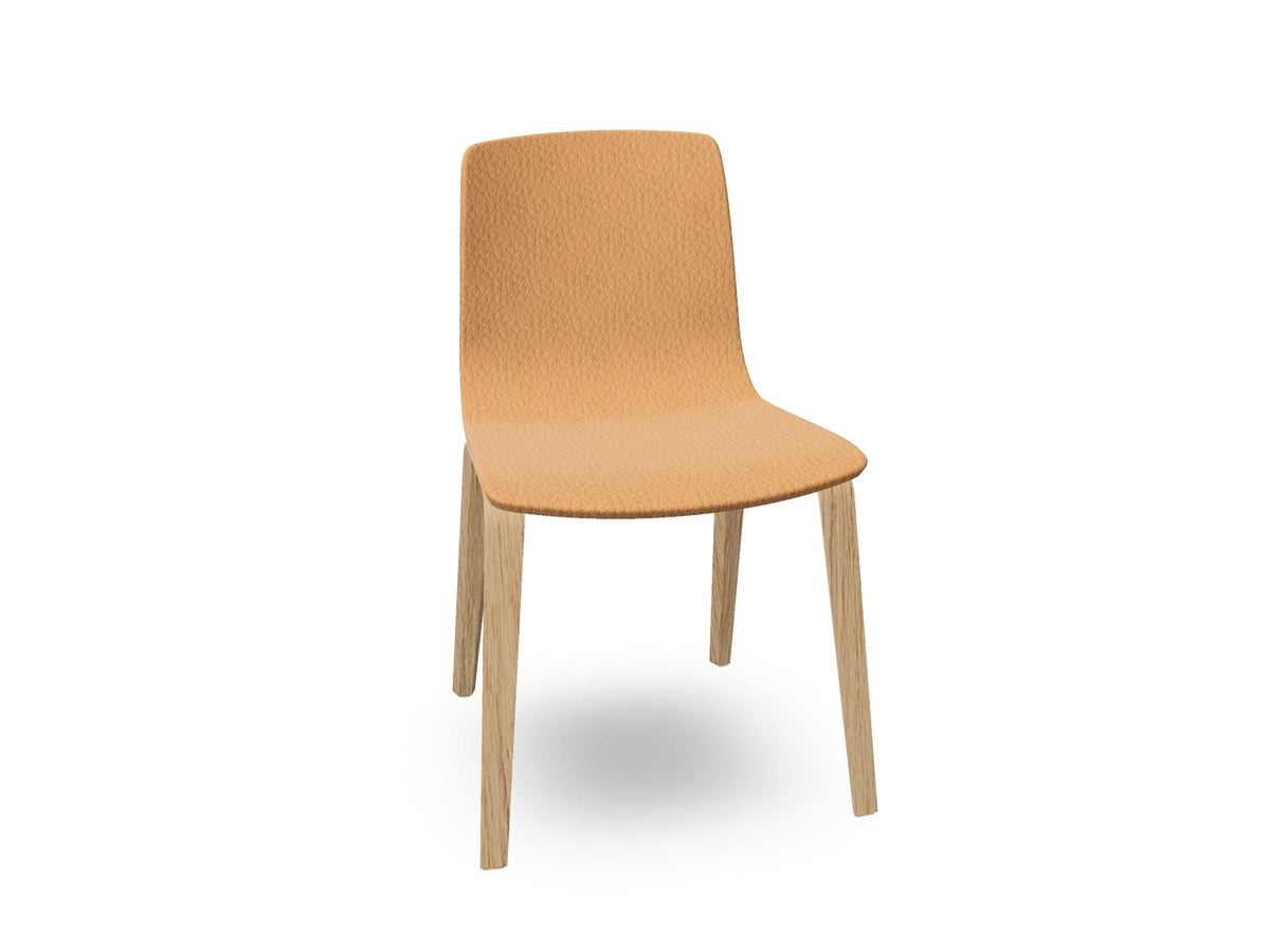 Aava 02-4 Wood Legs Chair With Fully Upholstered Chairs Arper 