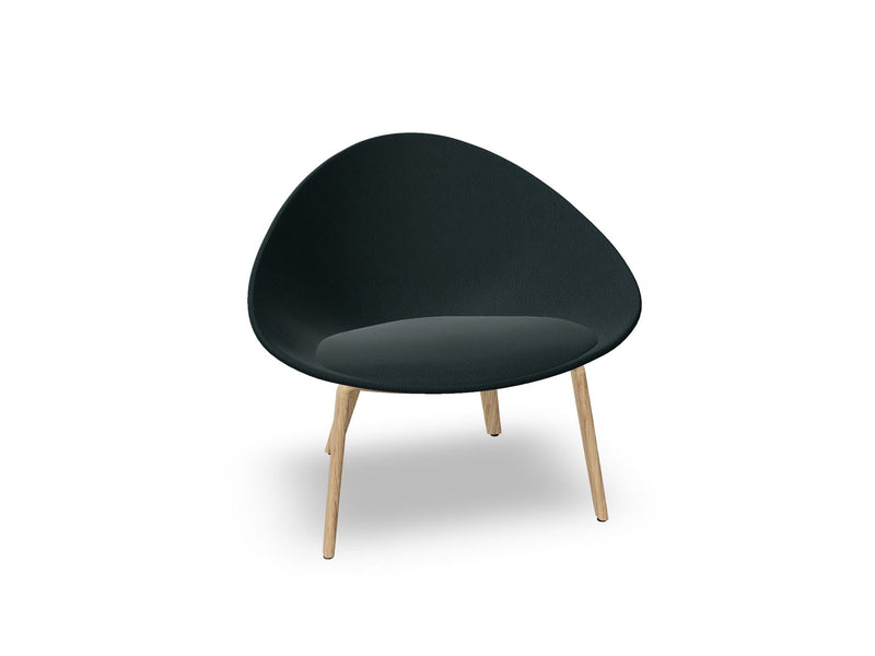 Adell 4 Leg Wood Lounge Chair With Fully Upholstered lounge chair Arper 