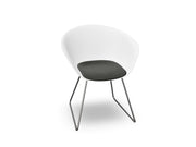 Duna 02 Sled Base Chair With Seat Cushion Chairs Arper 
