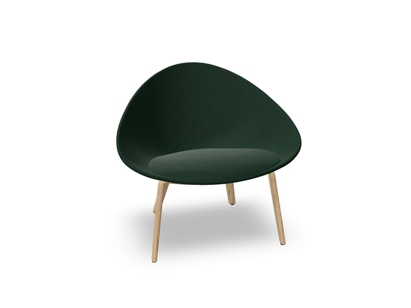 Adell 4 Leg Wood Lounge Chair With Fully Upholstered lounge chair Arper 